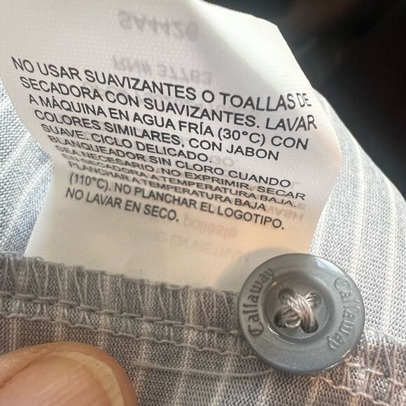 NWT Callaway Opti-Dri Performance Golf Shirt  Size XXL  Light Grey Moisture Wick - Picture 7 of 9